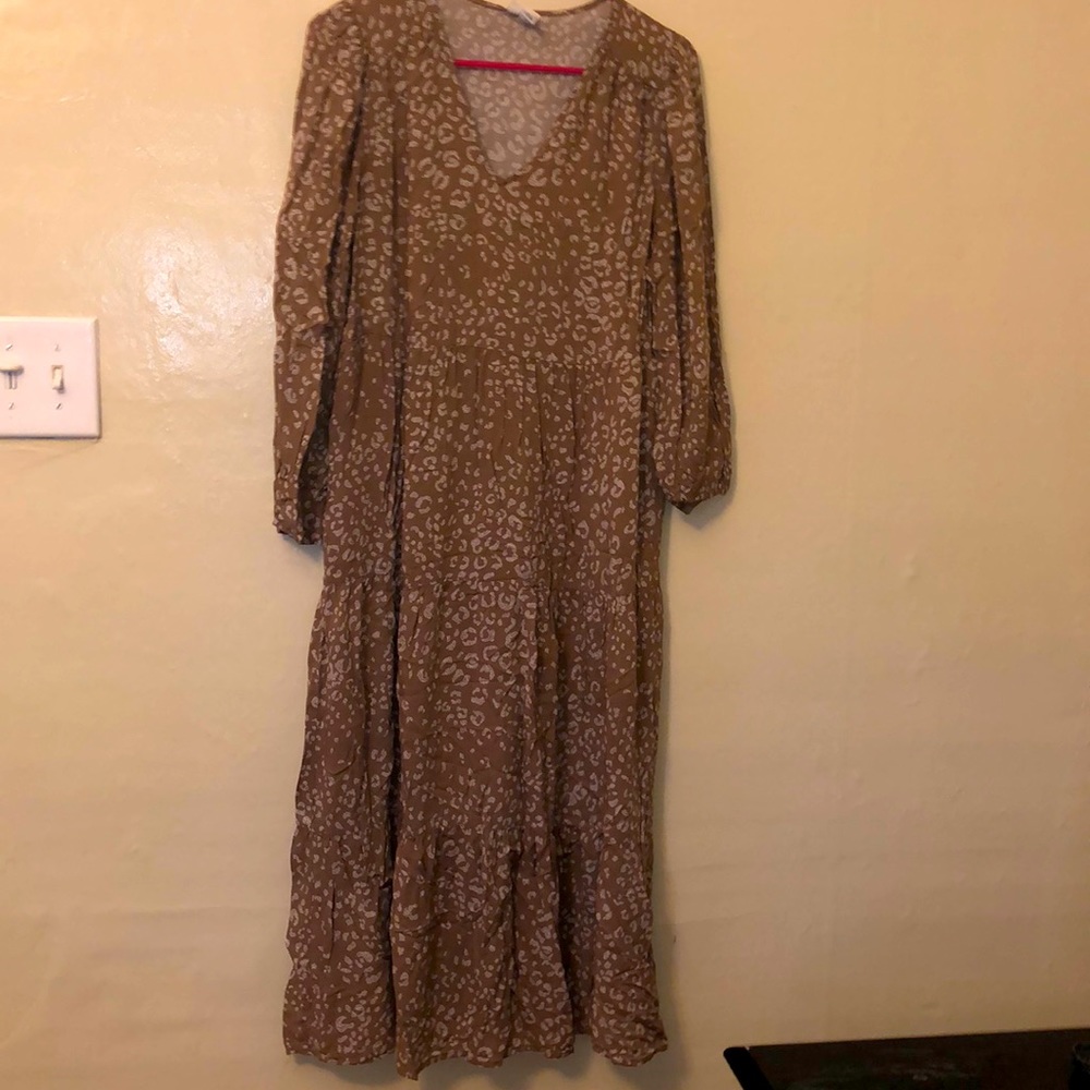 Cheetah print maxi dress